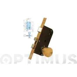 Cerradura con palanca-gancho-resbalon 48e/80-f.laton yale