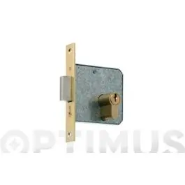 Cerradura embutir serie 1500 1512 latonado 25 mcm