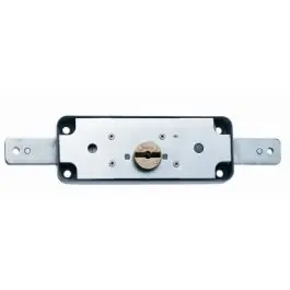 Cerradura central de persiana 1511b con cilindro de borja 59 x 159 mm h. cincado mcm