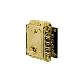 Cerradura sobr. s-90 144x90mm pic/4pas dcha bomb.50mm dorado fac
