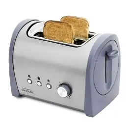 Tostador 800w doble ranura corta steel&toast 2s cecotec