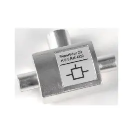 Repartidor antena coaxial 1 hembra 2 machos 9,5mm televes