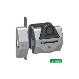 Cerrojo alta seguridad 7930rsa con alarma, especial trastero cromo mate lince