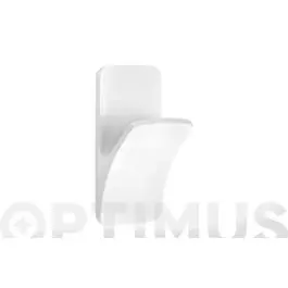 Colgador adhesivo 1 gancho plastico blanco inofix