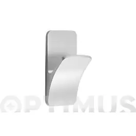 Colgador adhesivo 1 gancho plastico cromo mate inofix