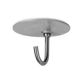 Colgador adhesivo 1 gancho acero inoxidable vertical 2 unidades inofix