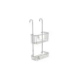 Cesto ducha doble con colgador para mampara 28 x 15,5 x 56 cm aluminio tatay