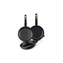 Sarten aluminio forjado green lote 3uds 18-22-26 cm induccion monix