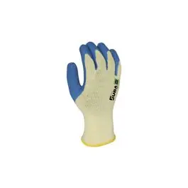 Guante poliester / algodon recubierto latex rugoso talla 8 juba