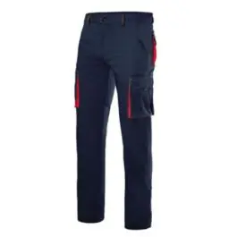 Pantalon stretch 240 gr total match negro / rojo talla 56 velilla