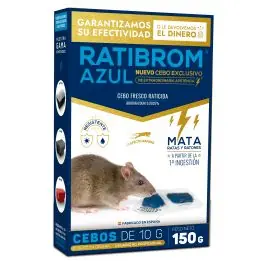 Raticida cebo fresco ratibrom azul 150 gr