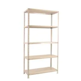 Estanteria metal 5 baldas con tornillo kit comfort 180 x 90 x 50 cm blanco simonrack