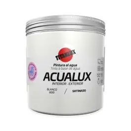 Pintura al agua manualidades acualux satinado 250 ml blanco titanlux