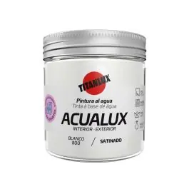 Pintura al agua manualidades acualux satinado 75 ml blanco titanlux