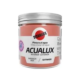 Pintura al agua manualidades acualux satinado 75 ml naranja titanlux