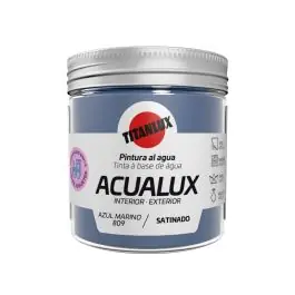 Pintura al agua manualidades acualux satinado 75 ml azul marino titanlux