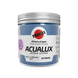 Pintura al agua manualidades acualux satinado 75 ml azul ultramar titanlux