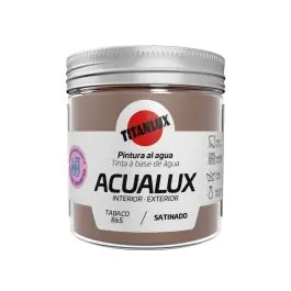Pintura al agua manualidades acualux satinado 75 ml tabaco titanlux