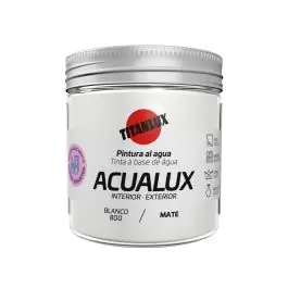 Pintura al agua manualidades acualux mate 75 ml blanco titanlux