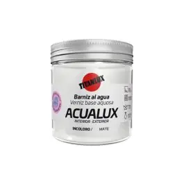 Barniz al agua manualidades acualux mate 75 ml incoloro titanlux