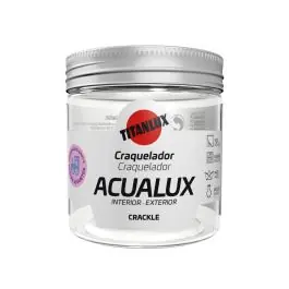 Barniz al agua manualidades acualux craquelador brillante 75 ml incoloro titanlux