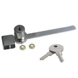 Cerradura vitrina cm8 120mm corredera ll.igual zamak micel m