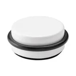Tope puerta adhesivo plastico-metal blanco inofix