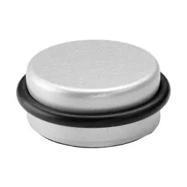 Tope puerta adhesivo plastico-metal cromo mate inofix