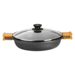 Cazuela baja aluminio fundido con tapa efficient 36 cm induccion bra