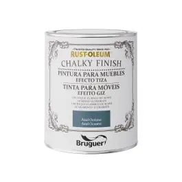 Pintura efecto tiza chalky finish 750 ml azul oceano rust-oleum