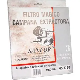 Filtro campana extractora 60cm magico papel bl sanfor
