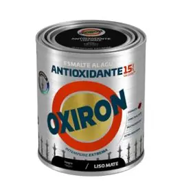 Esmalte antioxidante agua oxiron liso mate 750 ml negro titan