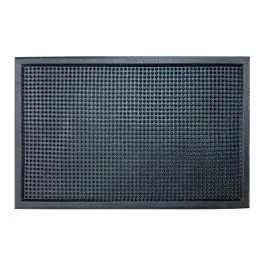Felpudo decoracion cepillo cau negro 120 x 80 cm dintex