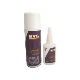 Adhesivo instantaneo pack activador 50 gr+200 ml nivel