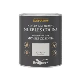 Pintura al agua muebles cocina mate 750 ml blanco ahumado rust-oleum