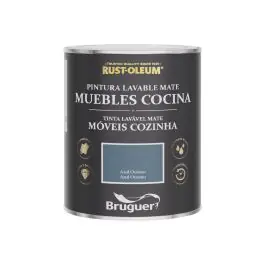 Pintura al agua muebles cocina mate 750 ml azul oscuro rust-oleum