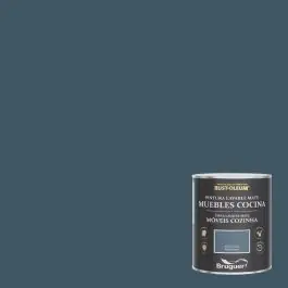 Pintura al agua muebles cocina mate 2.5 l azul oceano rust-oleum