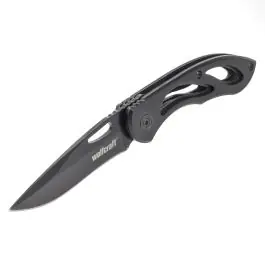 Navaja con bloqueo mango aluminio 7cm filo liso wolfcraft
