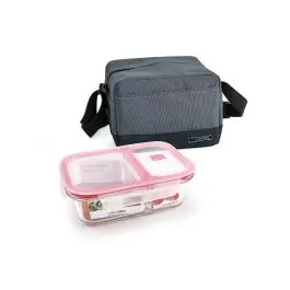 Bolsa p/alim. hermetico dividido 1360ml polie gr real iris