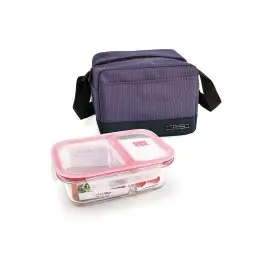 Bolsa p/alim. hermetico dividido 1360ml polie lila real iris