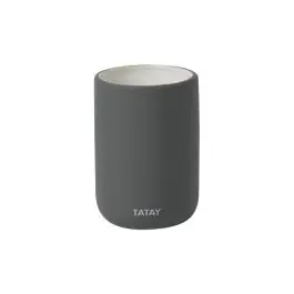 Vaso portacepillos gris antracita soft tatay
