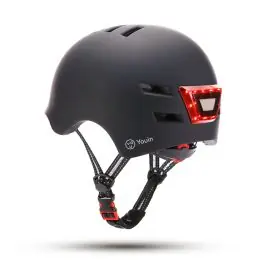 Casco con led movilidad 25x20x16 led frontal y trasero youin