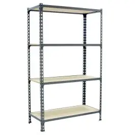 Estanteria orden 900x1500x400mm 4b s/t met gris/madera 150kg simonrack