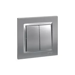 Interruptor conmutador doble aluminio serie 10 simon