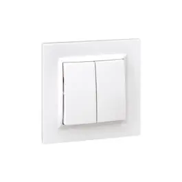 Interruptor conmutador doble blanco serie 10 simon