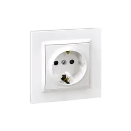 Base enchufe schuko tt empotrar blanco serie 10 simon
