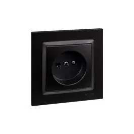 Base enchufe sin tt empotrar negro serie 10 simon