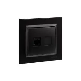 Base ethernet rj45 cat.5e empotrar negro serie 10 simon