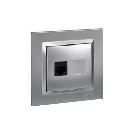 Base ethernet rj45 cat.5e empotrar aluminio serie 10 simon