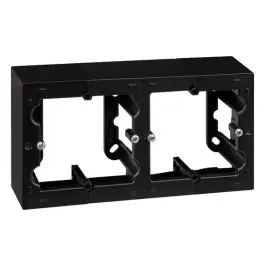Caja superficie 2 elementos negro serie 10 simon